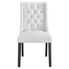 Modway - Baronet Bouton touffé Tissu Chaise à manger - Blanc-Assemblée requise