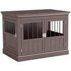 PawHut - Cage pour chien 31 po, meuble table d’appoint avec trois portes pour petits chiens-Conception à double usage servant de meuble et de cage pour animal de compagnie 