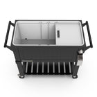 Permasteel - Glacière de patio style mobilier 80 pintes avec séparateur - noire-Le bouchon de drainage permet de vider facilement la glace fondue et l’excès d’eau.
