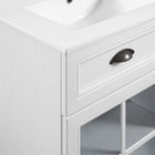 Modway - Isle Double 48" Armoire à coiffeuse de salle de bain - Blanc blanc-Construction en panneaux de particules et MDF