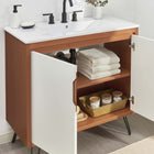 Modway - Energize 36" Vanette de salle de bain - Cerise-Blanc-Blanc-Matchs non inclus