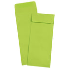 JAM Paper Enveloppes ouvertes de teinte claire avec fermeture gommée, 4 3/4 x 11 po, vert lime, 1000/paquet-Matériau : Papier