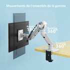 ShoppingAll - Support de moniteur simple robuste pour écrans de 13 à 35 po - Blanc-Dimensions: 17,1 po lo x 7,9 po larg x 5,5 po H