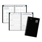 Mead - Agenda Upper Class scolaire hebdomadaire/mensuel pour étudiants 2026-2027 - 8 ½ po x 6 po - couverture noire - bilingue-Bilingue (anglais et français)