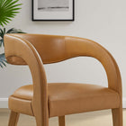 Modway - Pinnacle Cuir végane Chaise à manger Ensemble de 2 - Tan-Assemblée requise