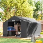 Outsunny - Abri portable 10 pi x 10 pi-Bords prolongés, piquets de sol et cordes pour une stabilité renforcée contre le vent
