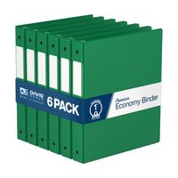 Davis Group Super économie, Reliure à anneaux ronds 1 po, paquet de 6 – Vert-3 Reliure À Anneaux