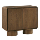 Modway - Lumo 2 portes Bois Armoire d’accent - Noyer-Armoire d’accent sculpturale moderne