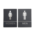 Futech - Panneaux de toilettes Bundle avec Homme/Femme - gris - paquet de 2-6 po L x 8 po H x 1-1/4 po P