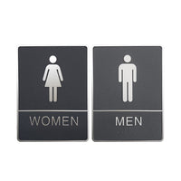 Futech - Panneaux de toilettes Bundle avec Homme/Femme - gris - paquet de 2-6 po L x 8 po H x 1-1/4 po P