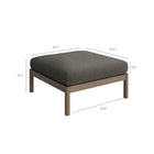 Modway - Eleni Deux pièces Terrasse extérieure Bois de teck Ensemble salon - Gris silex-Cadres en bois de teck