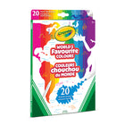 Crayola - Marqueurs Super pointes Couleurs chouchou du monde - Paquet de 20-TRAITS LARGES ET FINS : La pointe flexible permet de tracer facilement des traits fins et larges avec le même marqueur