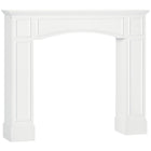 HOMCOM - Manteau de foyer 29 po pour entourage de foyer, blanc-Manteau de cheminée moderne pour embellir votre pièce ou habiller votre cheminée  