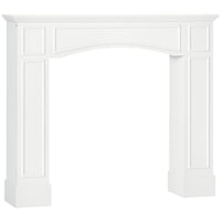 HOMCOM - Manteau de foyer 29 po pour entourage de foyer, blanc-Manteau de cheminée moderne pour embellir votre pièce ou habiller votre cheminée  