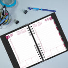 Brownline - 2027 agenda quotidien CoilPro avec reliure à double spirale et couverture rigide imitation lézard – 8 po x 5 po – noir-Anglais