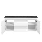 Modway - Render Fixation murale de 48" Vanette de salle de bain - Blanc Noir-7