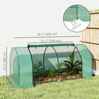 Outsunny - serre de jardin mini 79 po x 39 po x 32 po-Portes à enroulement avec fermeture éclair pour un accès facile et une bonne ventilation  
