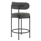 Modway - Albie Tissu Boucle Tabourets de comptoir Ensemble de 2 - Noir charbon-9