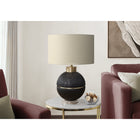 Monarch Specialties - Luminaire - 26 po H Lampe De Table - Résine Brune / Dorée - Abat-Jour Beige - Contemporain - Moderne-Équipée d'un interrupteur à 3 voies pratique pour une ampoule de 100 W (ampoule à 3 voies non incluse), cette lampe d'appoint vous permet d'éclairer facilement votre espace avec l'ambiance appropriée