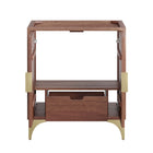 Modway - Daylight 30" Armoire à coiffeuse de salle de bain - Noyer-Rangement spacieux