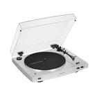 Audio-Technica - Tourne-disque automatique à entraînement par courroie sans fil et analogique - Blanc-Se connecte sans fil aux haut-parleurs et autres appareils équipés de la technologie sans fil Bluetooth ou aux systèmes audio filaires et haut-parleurs alimentés via le câble de sortie double RCA inclus