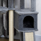 PawHut - arbre à chat 50 po, tour multi-niveaux pour chatons d’intérieur - gris-Matériau : Panneau de particules, peluche, tissu feutre, sisal 