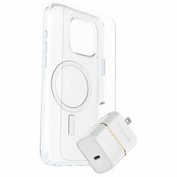 OtterBox - Kit Protection&Alimentation (Symmetry transparente avec MagSafe & chargeur mural 30W blanc) pour iPhone 16 Pro Max - Transparente-DROP+ | Résiste à 3 fois plus de chutes que la norme militaire (MIL-STD-810G 516.6)