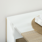 HOMCOM - Table à manger pliante à abattants pour 2-4 personnes - blanc et chêne-Se range avec seulement une empreinte de 10,6 po de large