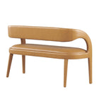 Modway - Pinnacle Cuir végane Banc d’accent - Tan-Capacité de poids : 330 lb.