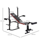 Soozier - Banc de musculation réglable avec développeur de jambes et support pour barre-4 positions de banc de musculation 