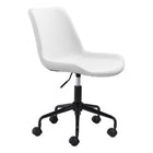 Zuo - Byron Chaise de bureau - Blanc-Hauteur réglable pour un confort personnalisé optimal