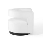 Modway - Spin Coupe Performance Velvet Fauteuil pivotant - Blanc-Pivot à 360º