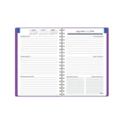 Mead - Agenda Upper Class scolaire hebdomadaire/mensuel pour étudiants 2026-2027 - 8 ½ po x 6 po - couverture violette - bilingue-Couverture en poly durable dans violette