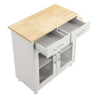 Modway - Cuisine Chariot de cuisine, Blanc Naturel-9