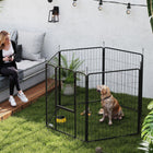 PawHut - Parc à chiens robuste 6 panneaux avec porte pour grands chiens - 39 po H-Garde votre animal en sécurité tout en offrant plus d'espace pour jouer, dormir et faire de l'exercice