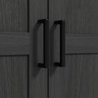HOMCOM - Armoire de rangement de cuisine haute 69 po avec étagères réglables - noir-Couleur : Grain de bois noir 