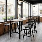 Zuo - Stenger Tabouret de comptoir - Noir - Ensemble de 2-Dimensions: 17,9 po L x 20,1 po L x 38,6 po H