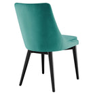 Modway - Viscount Performance Velvet Chaise à manger - Sarcelle-Capacité du poids de la chaise : 300 lbs.