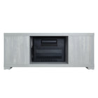 Manhattan Comfort - Ensemble de 2 cheminées modernes Richmond 60 po - Noir et gris-Assemblage à domicile requis Tout le matériel inclus
