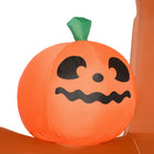 Outsunny - Arbre mort gonflable de 2 - 7 m pour Halloween - décoration de jardin avec lumière LED - marron-Type : Arbre hanté géant gonflable d'Halloween avec deux citrouilles, deux fantômes et un chat noir 