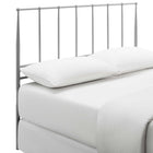 Modway - Kiana Métal Acier inoxydable Tête de lit complète, Gris-Capsules de pied non marquées