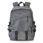 Club Rochelier - Grand sac à dos à double rabat sur le devant - Gris foncé-Compartiment intérieur rembourré pour ordinateur portable avec fermeture velcro