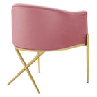 Modway - Savour Performance Velvet Fauteuil à manger d’accent Ensemble de 2 - Rose poussiéreuse-Assemblée requise