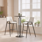 Zuo - Desi Tabouret de bar - Blanc - Ensemble de 2-Dimensions: 21,7 po L x 20,7 po L x 39,0 po H