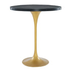 Modway - Drive Bois Bar Table, Or noir-Table de bar moderne industrielle