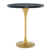 Modway - Drive Bois Bar Table, Or noir-Table de bar moderne industrielle