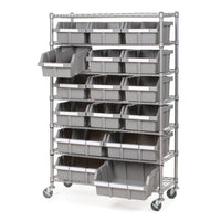 Seville - Support à 16 bacs de rangement Classics de calibre commercial NSF, 7 niveaux (SHE16510BX)-Solution d'organisation