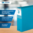 Davis Group Super économie, Reliure à anneaux ronds 3 po, paquet de 6 – Bleu Turquoise-Anneau Rond, Non-Verrouillage