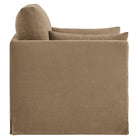 Modway - Wellfleet Slipcover Mélange de lin Fauteuil - Amande-Soutien à ressort