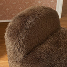 Modway - Mina Fausse fourrure Chaise d’accent - Brown-Conception sans bras